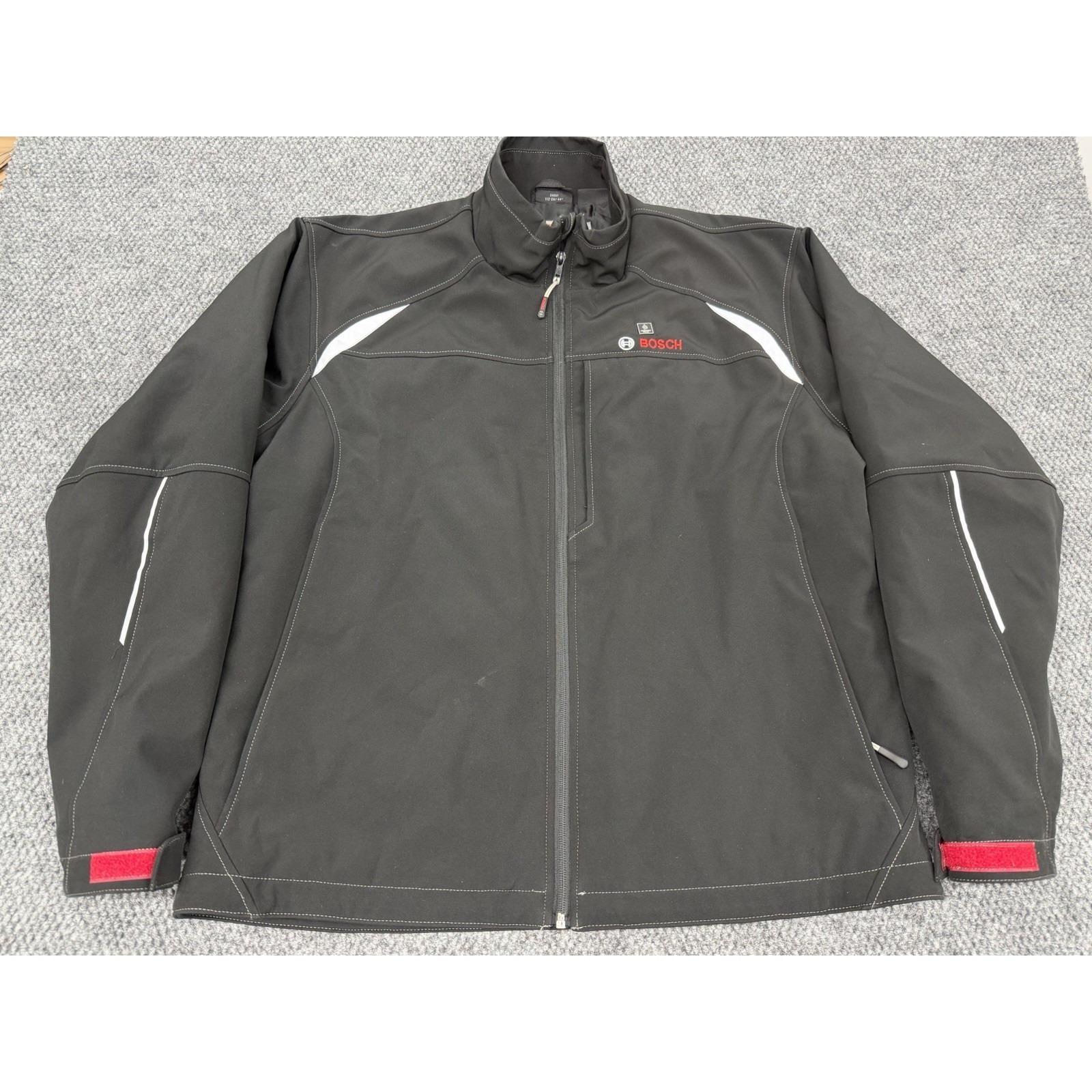 Bosch Men's Xl Heated Water & Wind Resistant Black Jacket Workwear - No Battery